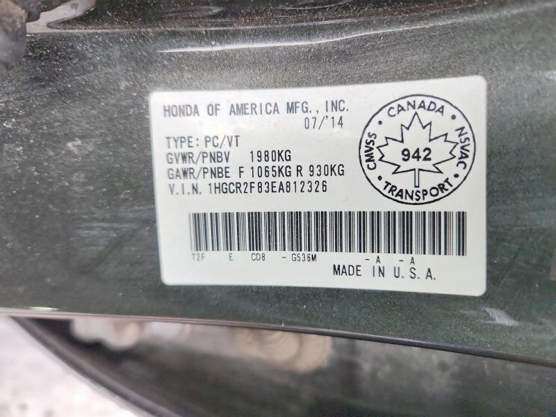 Aukcja sprzedaży 2014 Honda Accord, vin: 1HGCR2F83EA812326, numer aukcji: 74651785