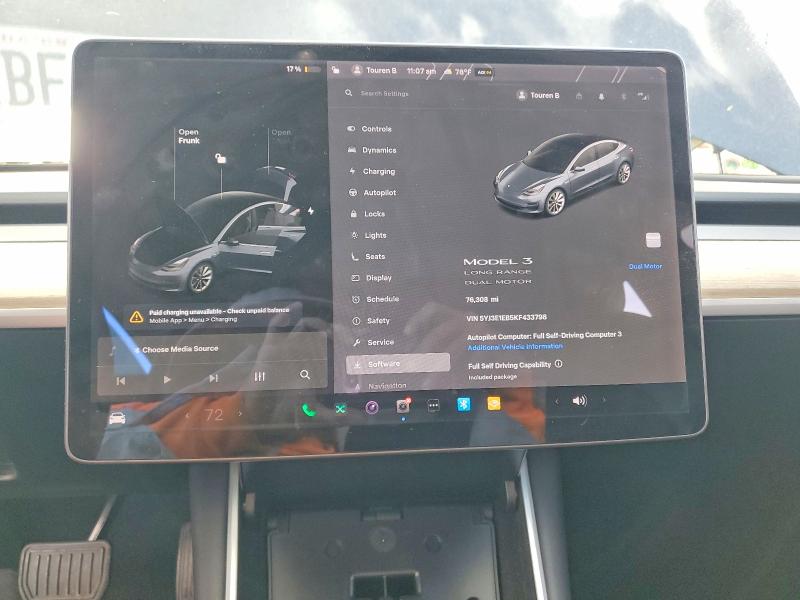 Aukcja sprzedaży 2019 Tesla Model 3, vin: 5YJ3E1EB5KF433798, numer aukcji: 74279555