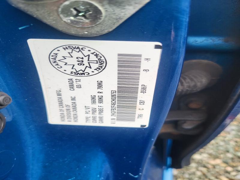 Aukcja sprzedaży 2012 Honda Civic Lx, vin: 2HGFB2F46CH028753, numer aukcji: 98110675