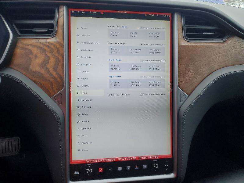 Продаж на аукціоні авто 2019 Tesla Model S, vin: 5YJSA1E22KF300598, номер лоту: 97807585