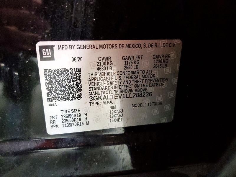 Aukcja sprzedaży 2020 Gmc Terrain, vin: 3GKALTEV1LL288236, numer aukcji: 72269905