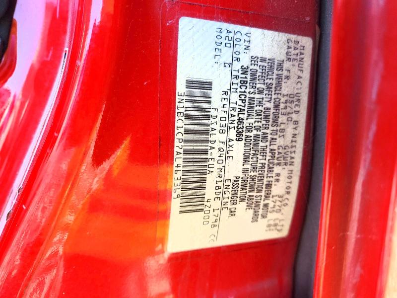 Aukcja sprzedaży 2010 Nissan Versa, vin: 3N1BC1CP7AL463369, numer aukcji: 98125895