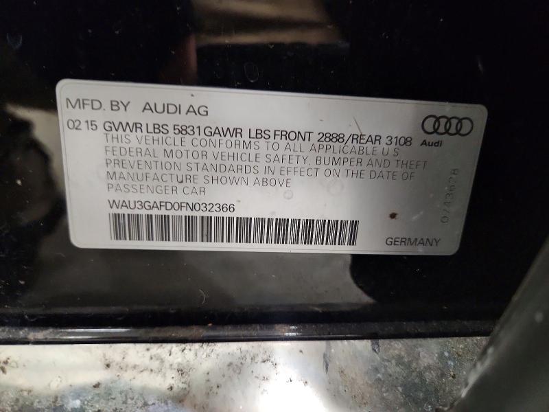 Aukcja sprzedaży 2015 Audi A8 L Quatt, vin: WAU3GAFD0FN032366, numer aukcji: 99381665