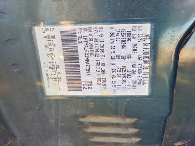 Auction sale of the 1998 Ford Ranger, vin: 1FTYR14C1WPA27596, lot number: 75442605