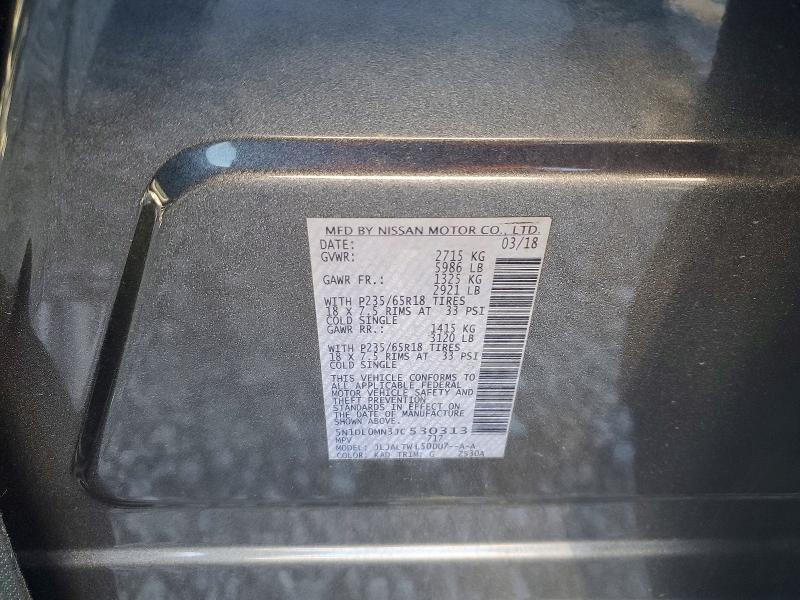 Aukcja sprzedaży 2018 Infiniti Qx60, vin: 5N1DL0MN3JC530313, numer aukcji: 74815575