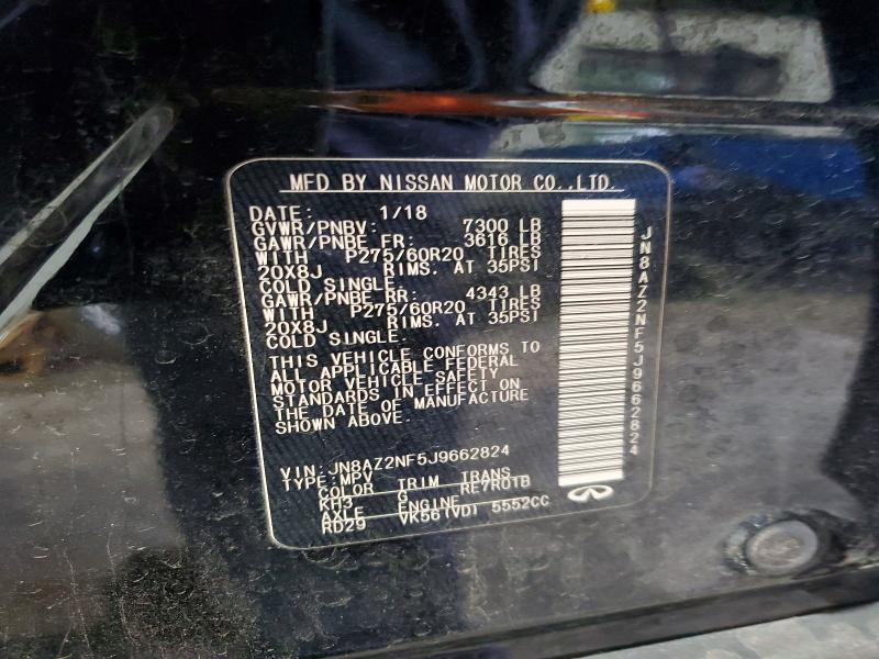 Продаж на аукціоні авто 2018 Infiniti Qx80 Base, vin: JN8AZ2NF5J9662824, номер лоту: 73992305
