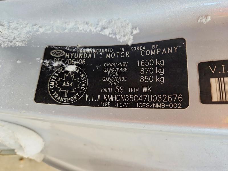 Продажа на аукционе авто 2007 Hyundai Accent, vin: KMHCN35C47U032676, номер лота: 98126855