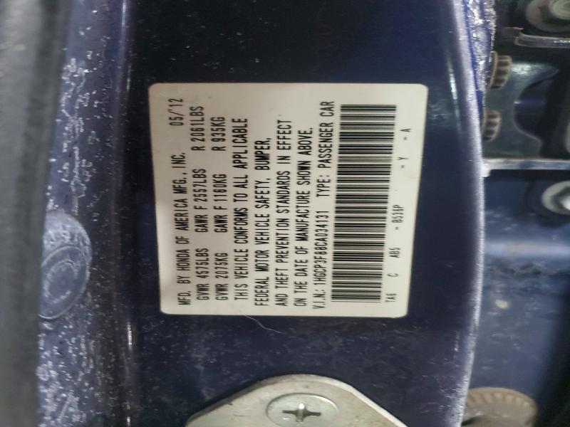 Aukcja sprzedaży 2012 Honda Accord, vin: 1HGCP3F88CA034131, numer aukcji: 74692355
