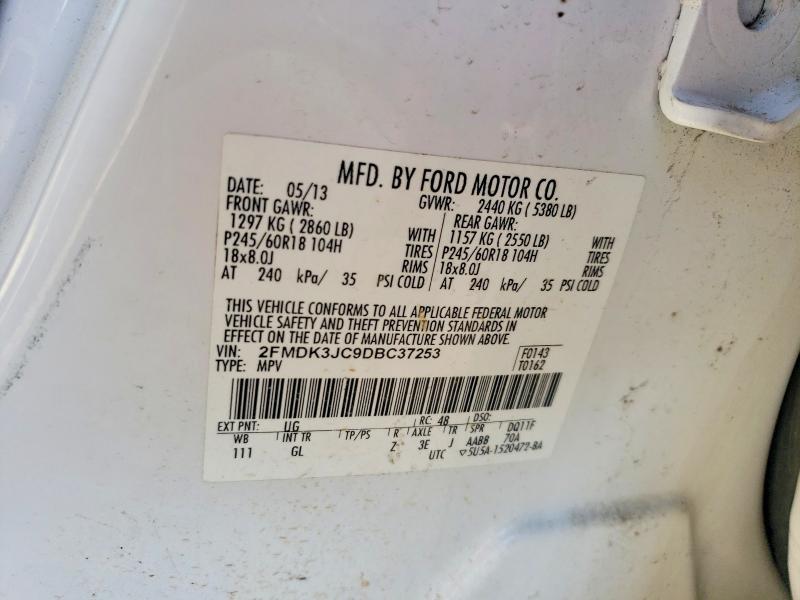 Продажа на аукционе авто 2013 Ford Edge, vin: 2FMDK3JC9DBC37253, номер лота: 73892005