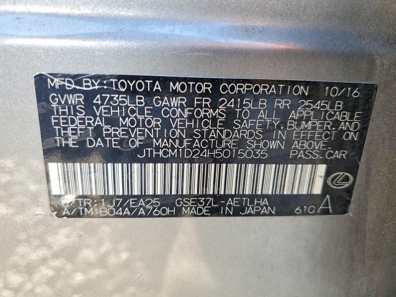 Продаж на аукціоні авто 2017 Lexus Is 300, vin: JTHCM1D24H5015035, номер лоту: 98870515