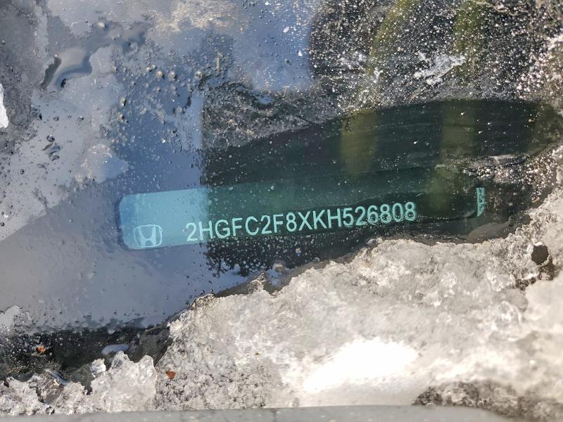 2019 Honda Civic მანქანა იყიდება აუქციონზე, vin: 2HGFC2F8XKH526808, აუქციონის ნომერი: 99274845