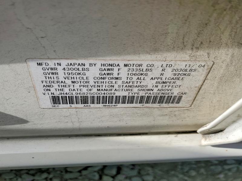 Продажа на аукционе авто 2005 Acura Tsx, vin: JH4CL96825C004089, номер лота: 72985395