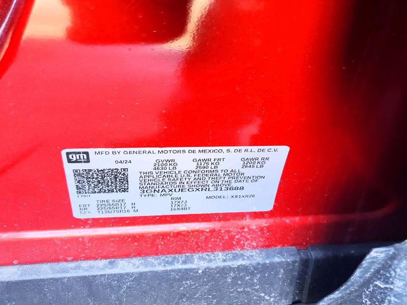 99021595 :رقم المزاد ، 3GNAXUEGXRL313688 vin ، 2024 Chevrolet Equinox مزاد بيع