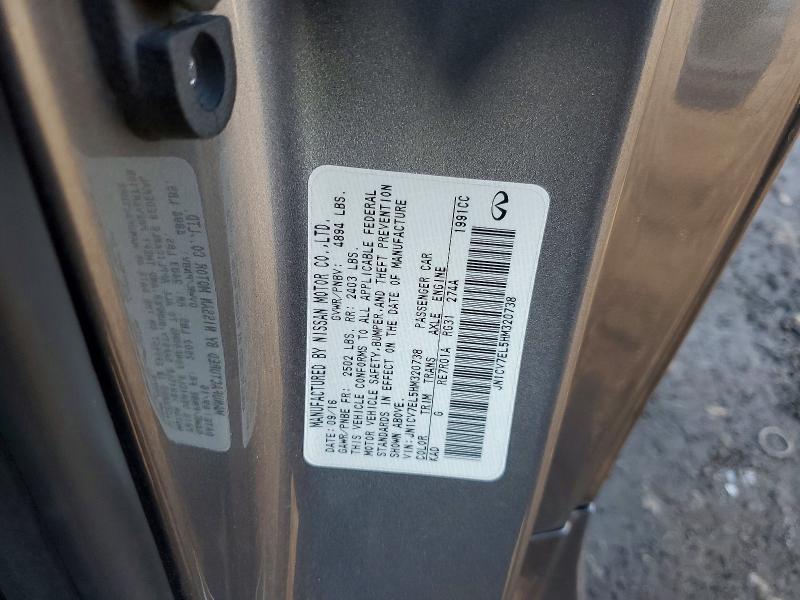 Aukcja sprzedaży 2017 Infiniti Q60, vin: JN1CV7EL5HM320738, numer aukcji: 98222455