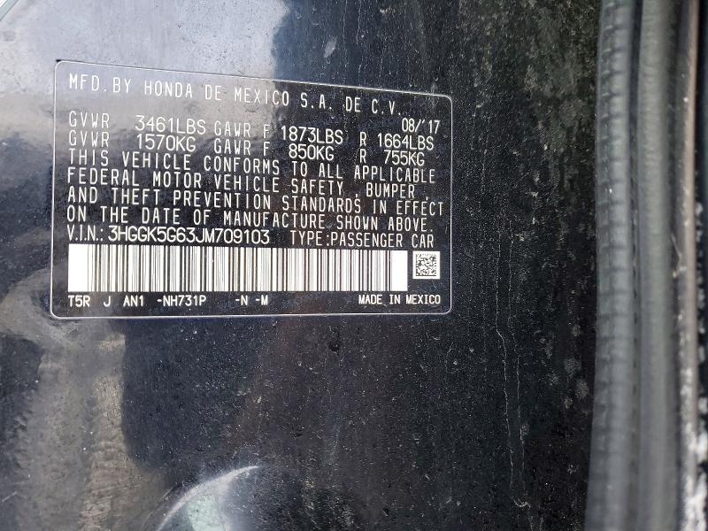 Продажа на аукционе авто 2018 Honda Fit, vin: 3HGGK5G63JM709103, номер лота: 73052365