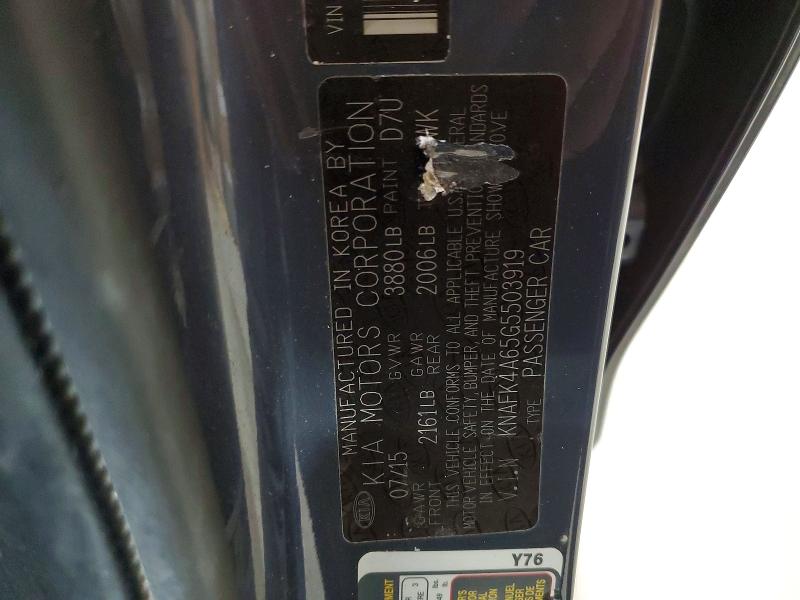 2016 Kia Forte მანქანა იყიდება აუქციონზე, vin: KNAFK4A65G5503919, აუქციონის ნომერი: 73078035