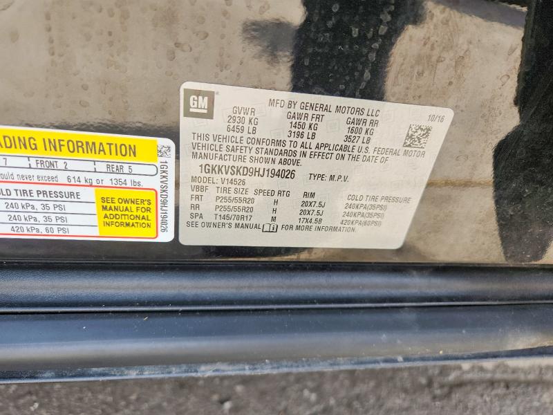 Aukcja sprzedaży 2017 Gmc Acadia Limited, vin: 1GKKVSKD9HJ194026, numer aukcji: 75393445
