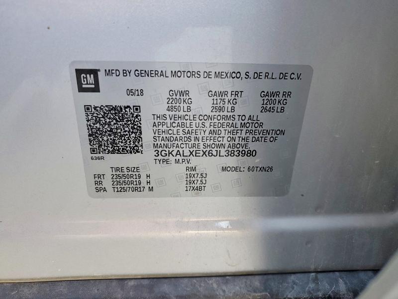 Продажа на аукционе авто 2018 Gmc Terrain, vin: 3GKALXEX6JL383980, номер лота: 73257505