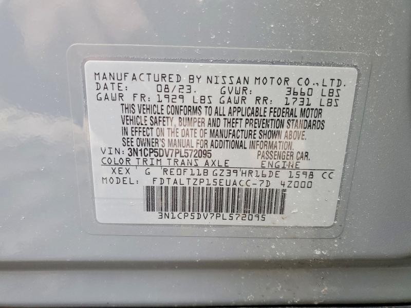 Продаж на аукціоні авто 2023 Nissan Kicks Sr, vin: 3N1CP5DV7PL572095, номер лоту: 72925185