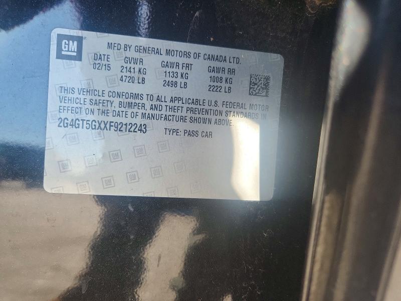 Продажа на аукционе авто 2015 Buick Regal, vin: 2G4GT5GXXF9212243, номер лота: 73193955