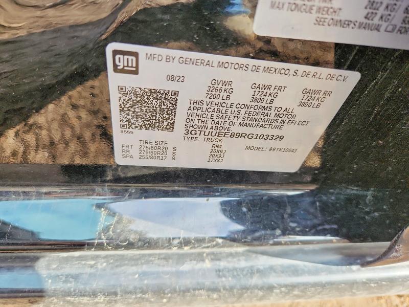 2024 Gmc Sierra მანქანა იყიდება აუქციონზე, vin: 3GTUUEE89RG103329, აუქციონის ნომერი: 74012415