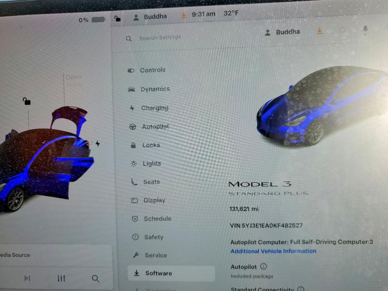 2019 Tesla Model 3 მანქანა იყიდება აუქციონზე, vin: 5YJ3E1EA0KF482527, აუქციონის ნომერი: 72761835