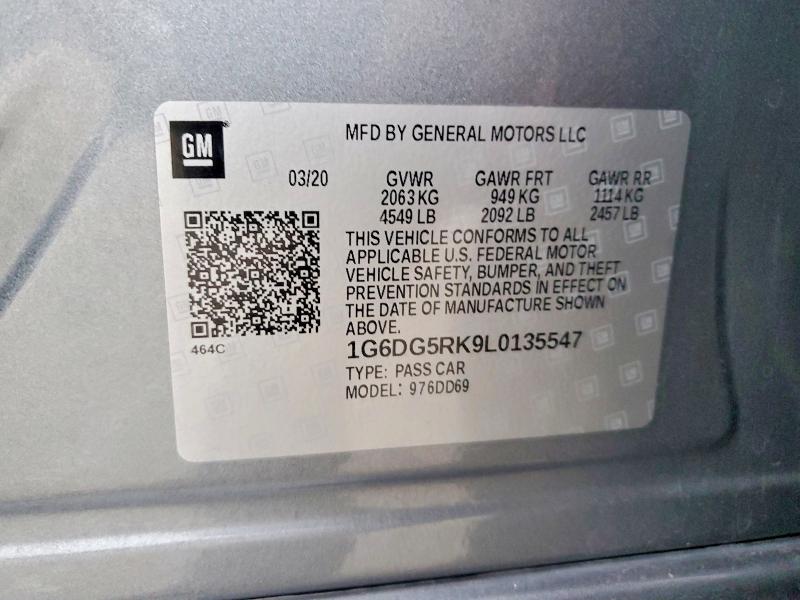 Aukcja sprzedaży 2020 Cadillac Ct4, vin: 1G6DG5RK9L0135547, numer aukcji: 72690545