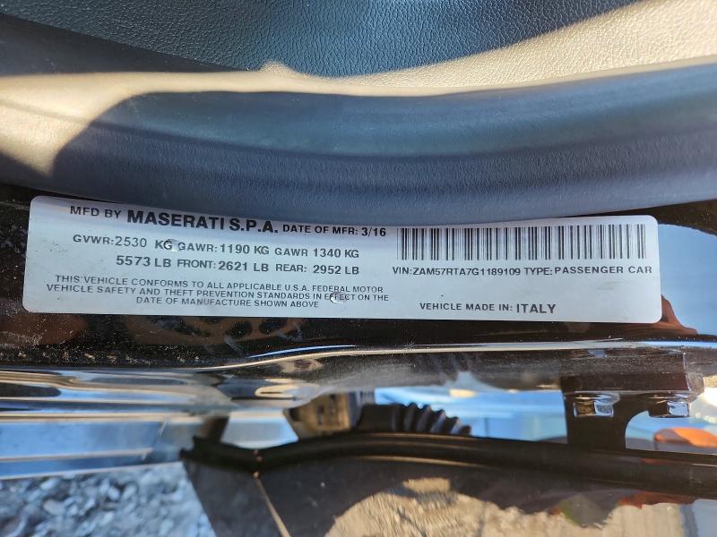Продаж на аукціоні авто 2016 Maserati Ghibli, vin: ZAM57RTA7G1189109, номер лоту: 49051756