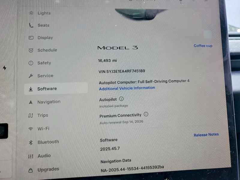 74138975 :رقم المزاد ، 5YJ3E1EA4RF745189 vin ، 2024 Tesla Model 3 مزاد بيع