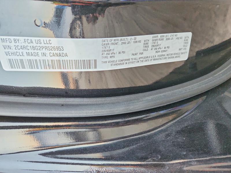 Aukcja sprzedaży 2023 Chrysler Pacifica, vin: 2C4RC1BG2PR526953, numer aukcji: 75052155