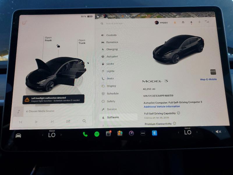 2023 Tesla Model 3 მანქანა იყიდება აუქციონზე, vin: 5YJ3E1EA6PF488159, აუქციონის ნომერი: 72179425