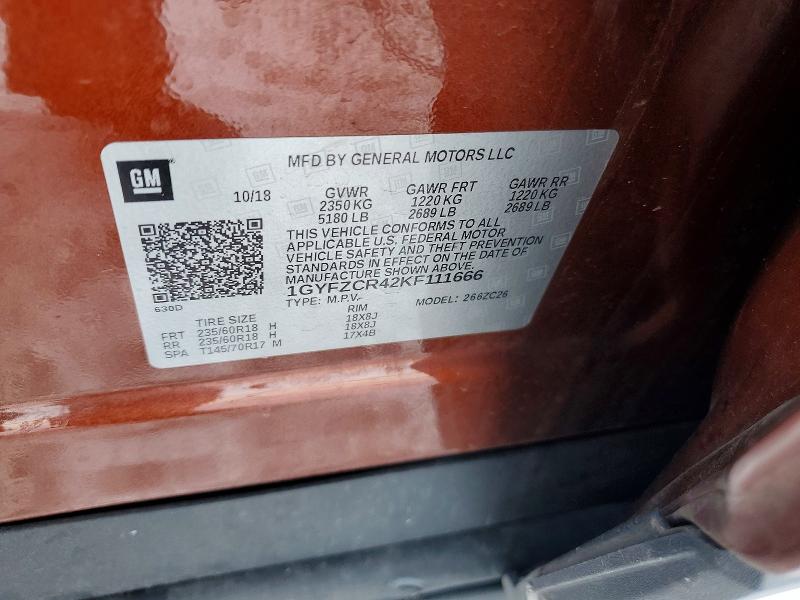 Aukcja sprzedaży 2019 Cadillac Xt4 Premiu, vin: 1GYFZCR42KF111666, numer aukcji: 99274495