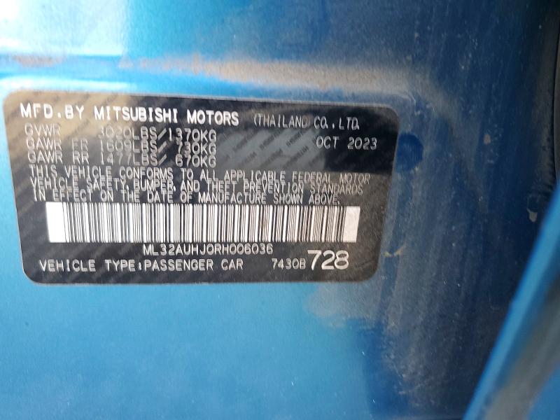 Продаж на аукціоні авто 2024 Mitsubishi Mirage, vin: ML32AUHJ0RH006036, номер лоту: 74078525