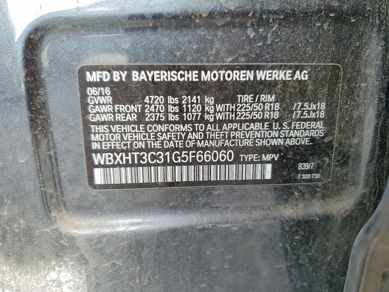 Aukcja sprzedaży 2016 Bmw X1, vin: WBXHT3C31G5F66060, numer aukcji: 72805575