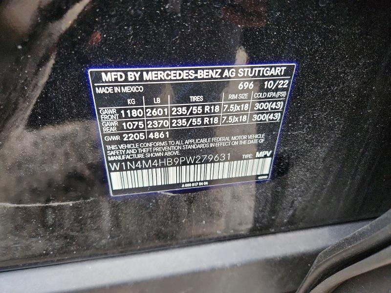 Продажа на аукционе авто 2023 Mercedes-benz Glb, vin: W1N4M4HB9PW279631, номер лота: 73507335