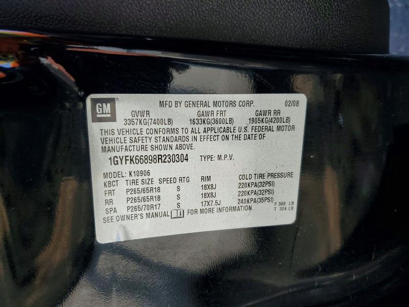 Продажа на аукционе авто 2008 Cadillac Escalade, vin: 1GYFK66898R230304, номер лота: 75241525