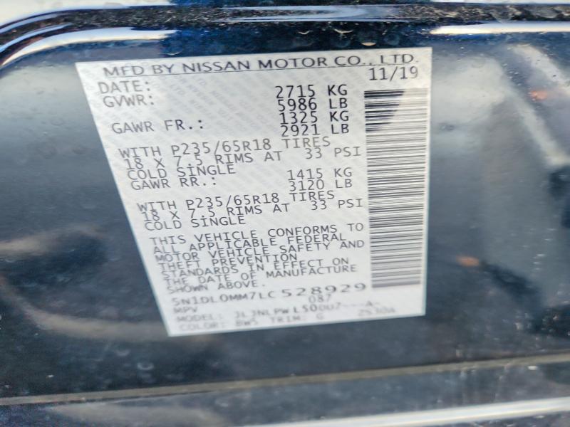 Продажа на аукционе авто 2020 Infiniti Qx60, vin: 5N1DL0MM7LC528929, номер лота: 99576315