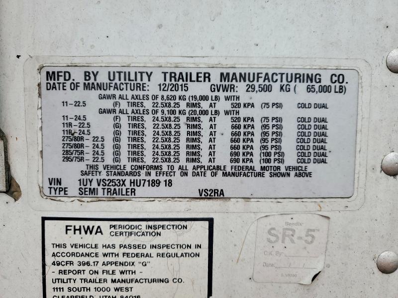 Aukcja sprzedaży 2017 Utility Utility Trailer <= 12 Ft., vin: 1UYVS253XHU718918, numer aukcji: 73709175