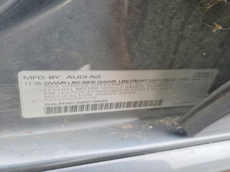 99713145 :رقم المزاد ، WAUFFAFL9GN018586 vin ، 2016 Audi A4 Premium مزاد بيع