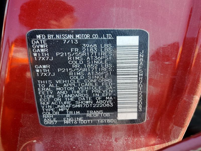 Продаж на аукціоні авто 2013 Nissan Juke, vin: JN8AF5MR7DT222083, номер лоту: 99648655