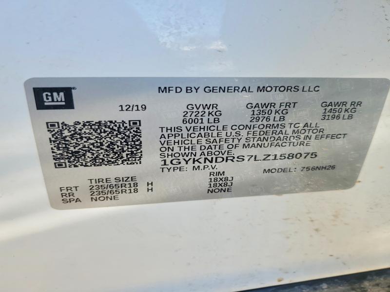 Aukcja sprzedaży 2020 Cadillac Xt5, vin: 1GYKNDRS7LZ158075, numer aukcji: 99902445