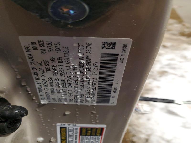 73795655 :رقم المزاد ، 2HKRW2H59JH690112 vin ، 2018 Honda Cr-v مزاد بيع