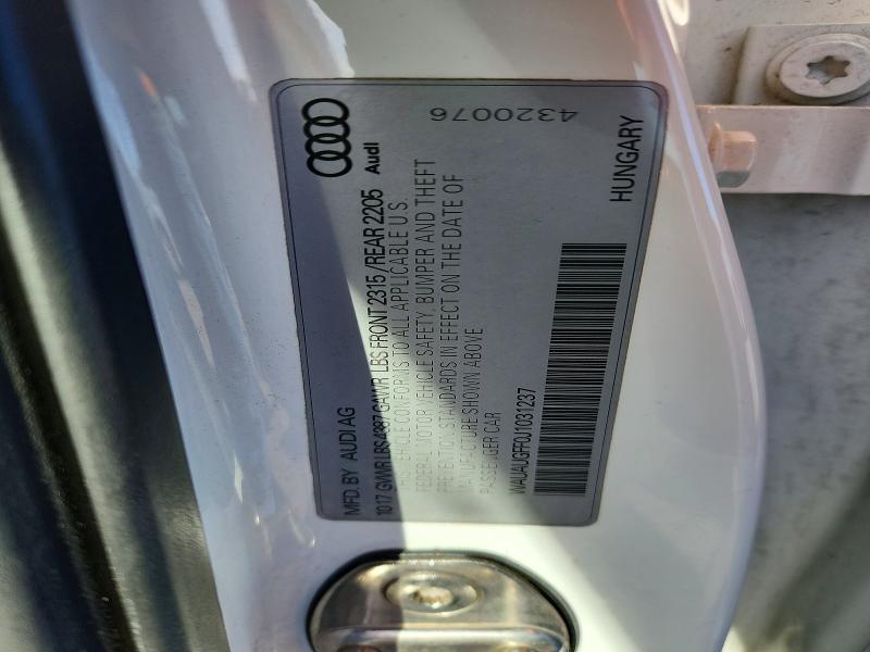 Aukcja sprzedaży 2018 Audi A3 Premium, vin: WAUAUGFF0J1031237, numer aukcji: 72702635