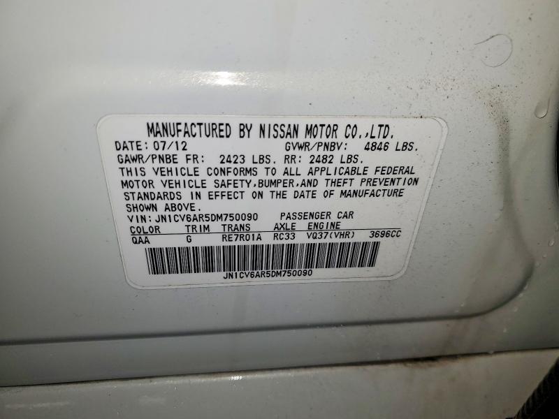 Aukcja sprzedaży 2013 Infiniti G37, vin: JN1CV6AR5DM750090, numer aukcji: 72590055