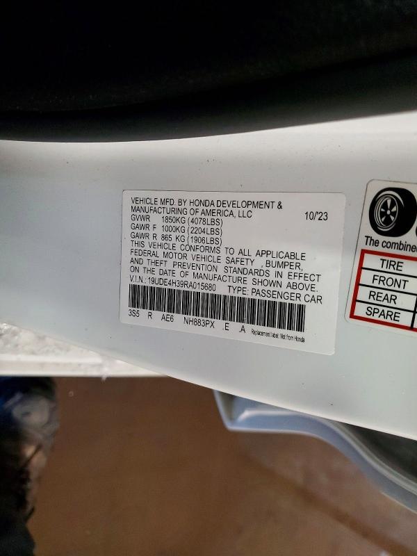 Продаж на аукціоні авто 2024 Acura Integra, vin: 19UDE4H39RA015680, номер лоту: 74664165
