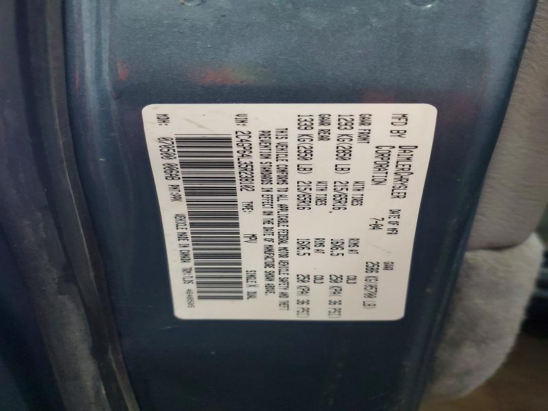 98836195 :رقم المزاد ، 2C4GP64L35R238102 vin ، 2005 Chrysler Town & Country مزاد بيع