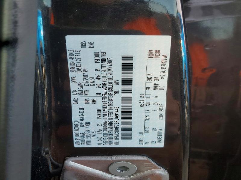 99261645 :رقم المزاد ، 1FMCU0F75FUA91446 vin ، 2015 Ford Escape مزاد بيع