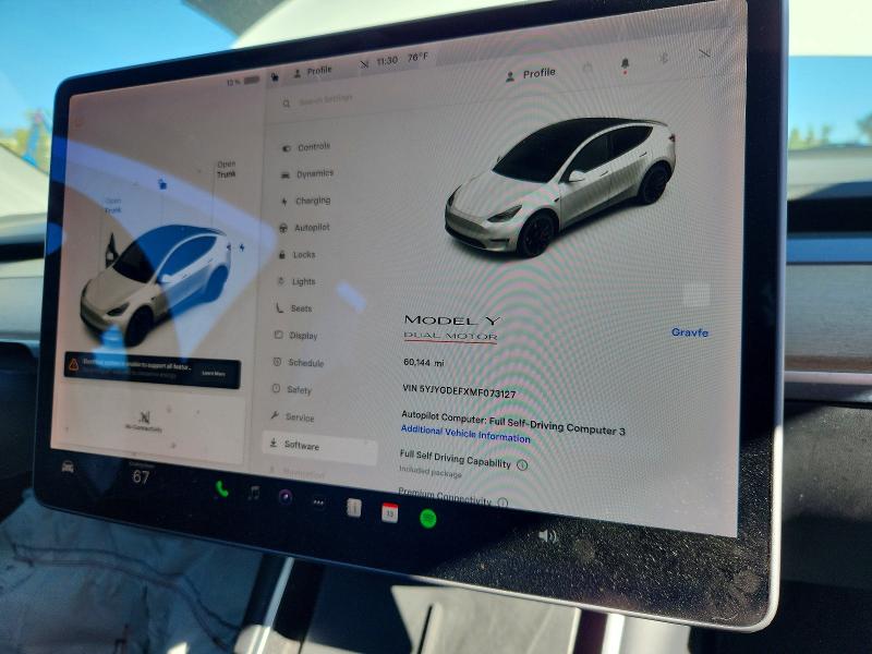 Aukcja sprzedaży 2021 Tesla Model Y, vin: 5YJYGDEFXMF073127, numer aukcji: 72684625