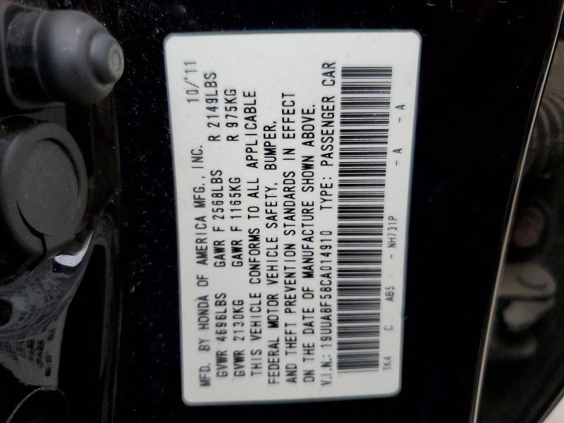2012 Acura Tl მანქანა იყიდება აუქციონზე, vin: 19UUA8F58CA014910, აუქციონის ნომერი: 97795905