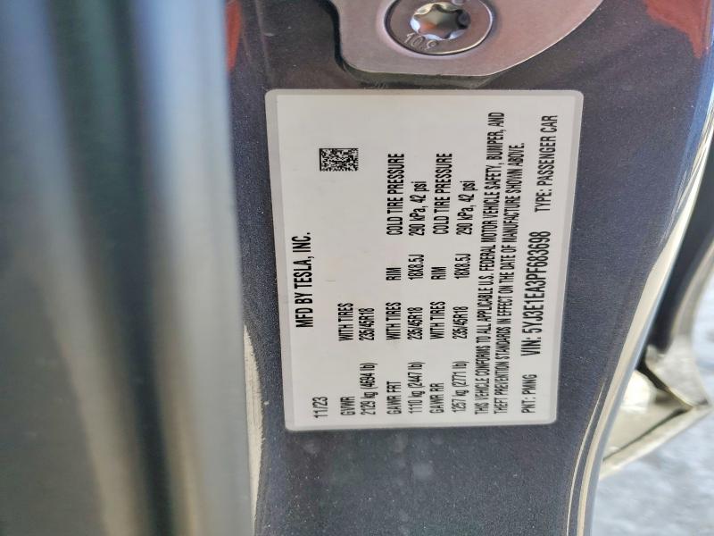 Aukcja sprzedaży 2023 Tesla Model 3, vin: 5YJ3E1EA3PF683698, numer aukcji: 98600775